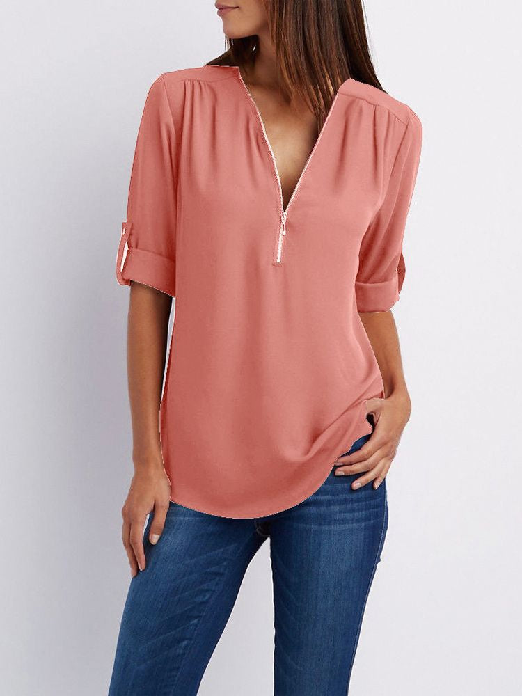 Maxime™ Stylish Loose Long Sleeve Blouse
