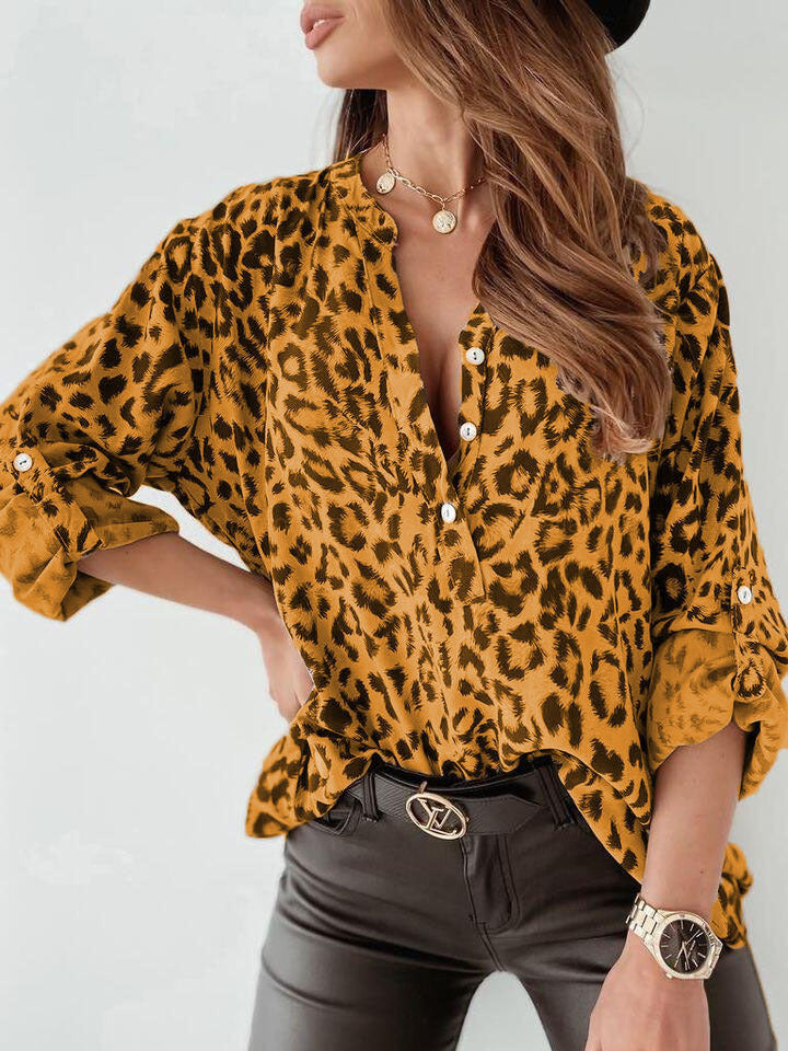 Chic Leopard Print Blouse for Effortless Elegance