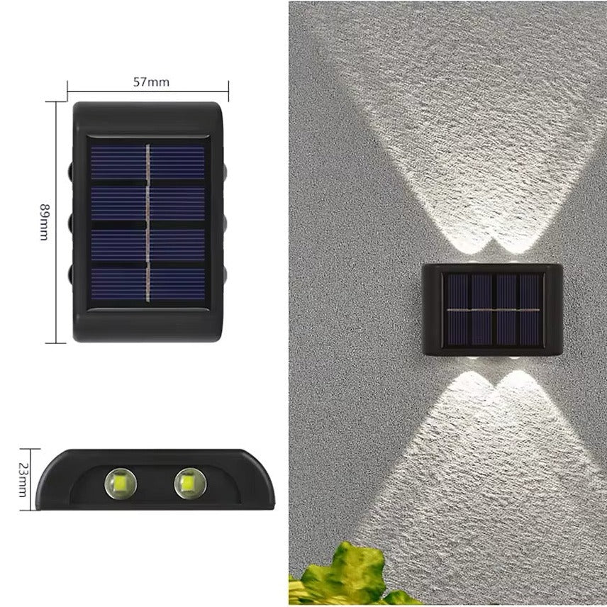 Elegant Solar-Powered LED Wall Lights