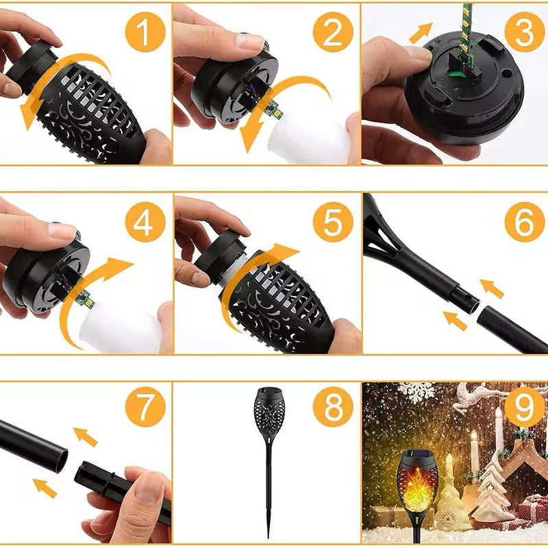Eco-Friendly Solar Torch Lamp for Gardens