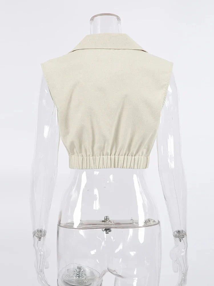 Elegant Sleeveless Blazer Top for Modern Style