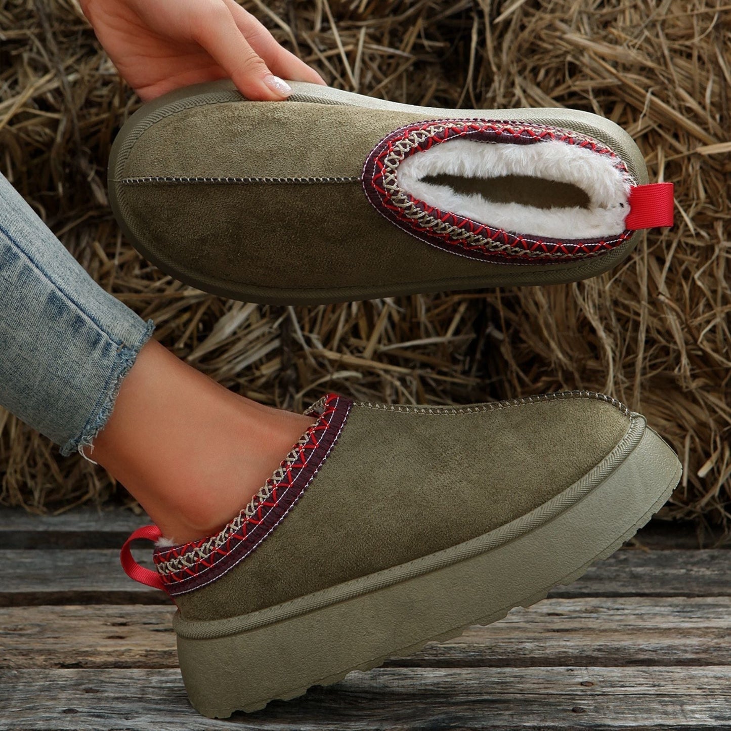 Elegant Faux Suede Women's Slippers