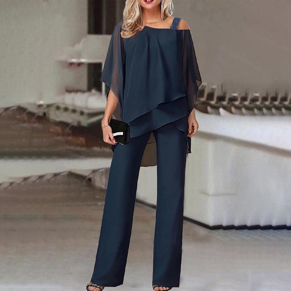 Elegant Cold Shoulder Two-Piece Set