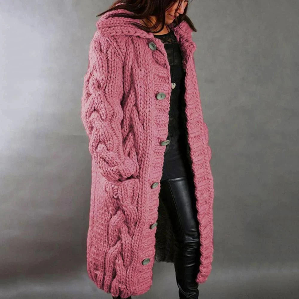 Stylish Cozy Knit Winter Coat for Women