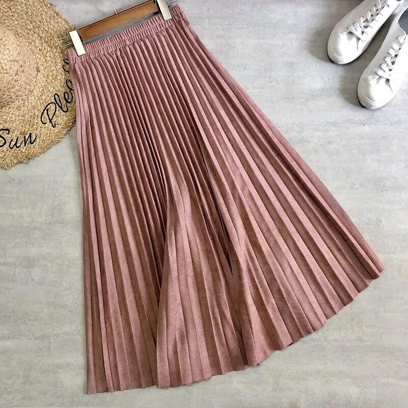 Versatile Mid-Length Pleated Skirt Collection