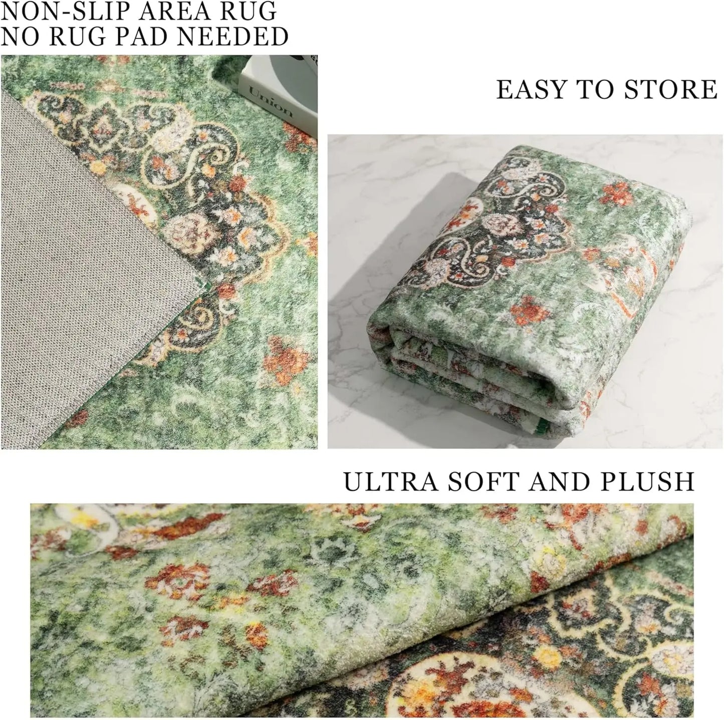 Sienna Distressed Washable Boho Rug