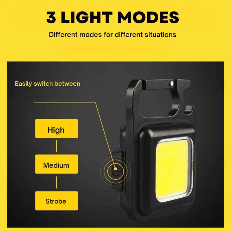 Versatile LED Keychain Light & Tool