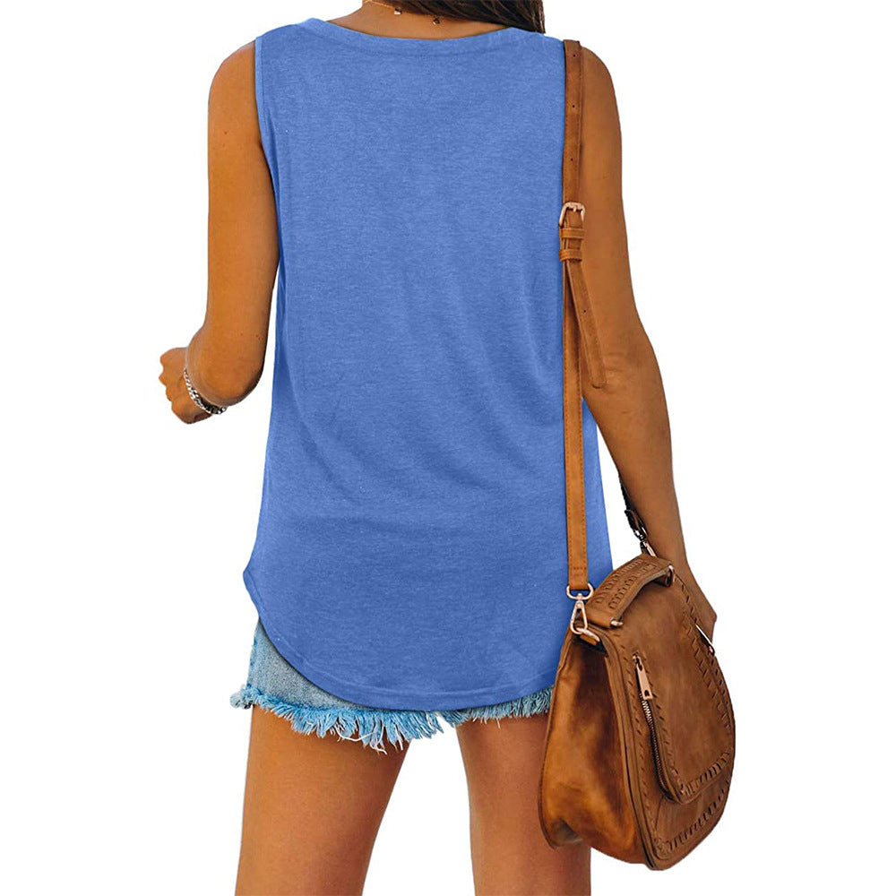 Chic V-Neck Tank Top for Summer