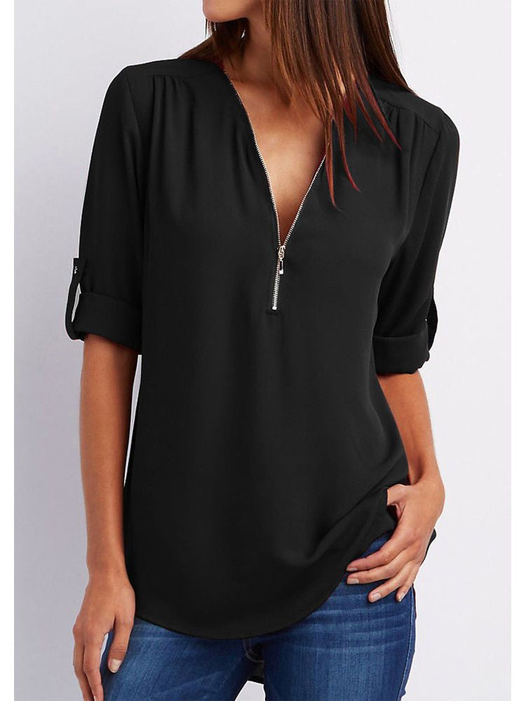 Maxime™ Stylish Loose Long Sleeve Blouse