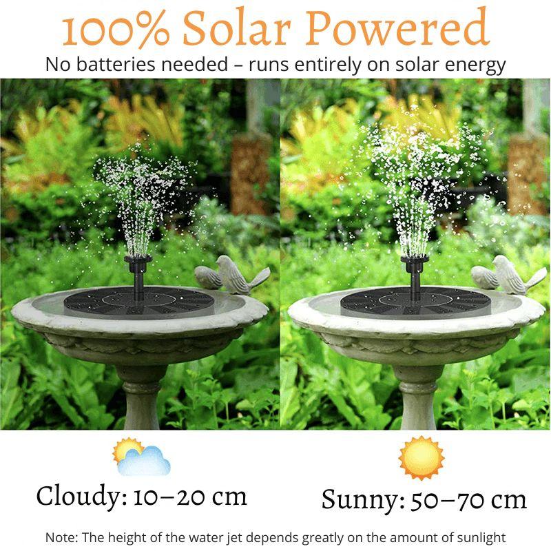 Solar-Powered Garden Fountain Pump