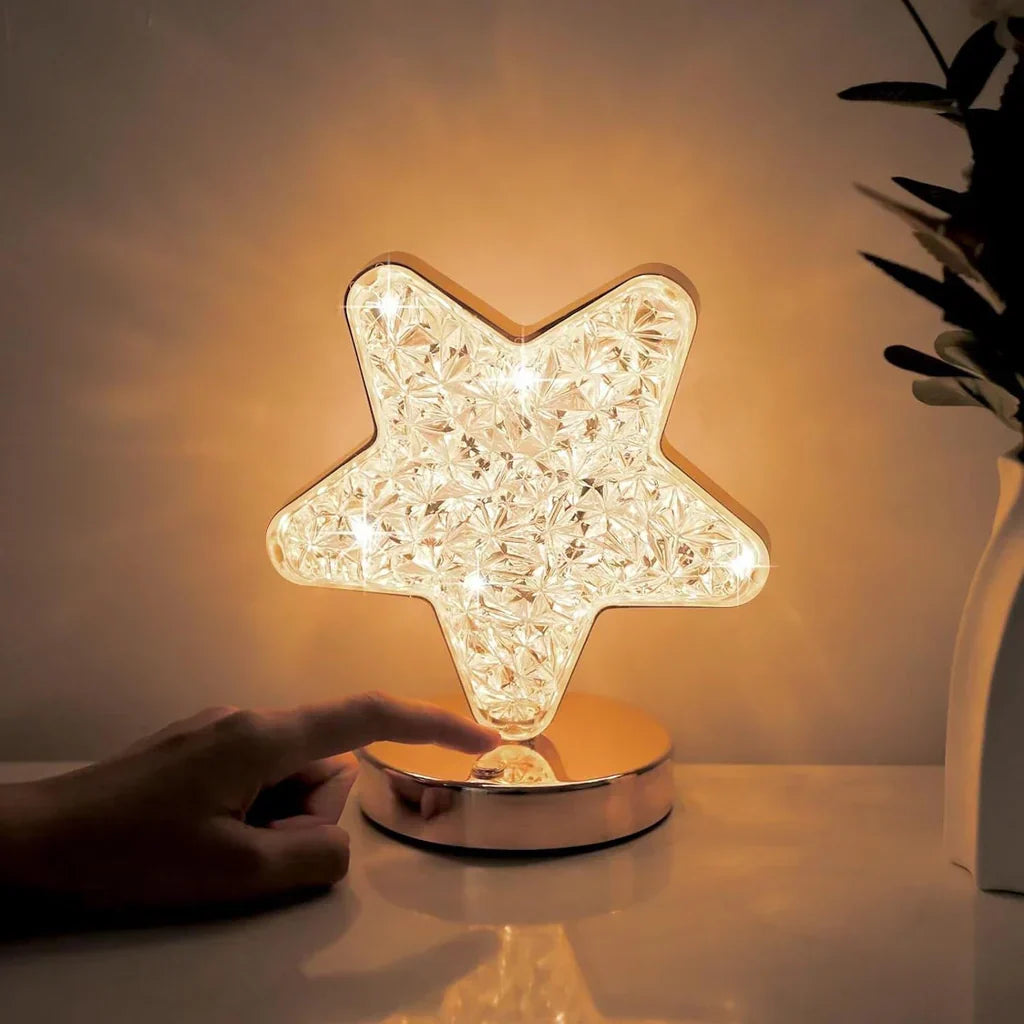 LUNARA – Enchanting Crystal Table Lamp with Dimming Function