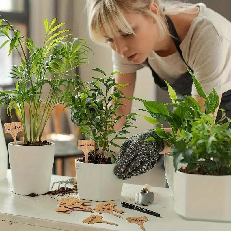 Reusable Wooden Plant Labels for Garden