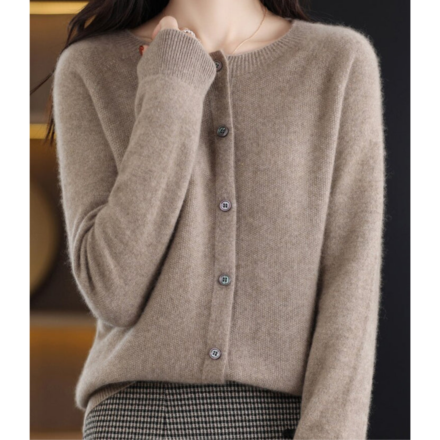 Elegant Women's V-Neck Cardigan Sweater
