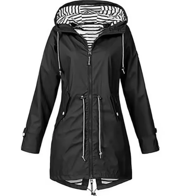 Elegant Waterproof Hooded Jacket for Women