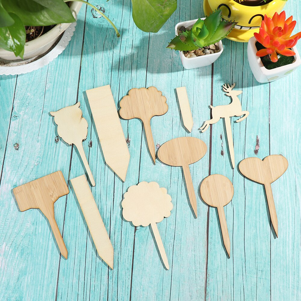 Reusable Wooden Plant Labels for Garden