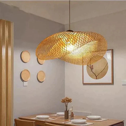 NATURALE – Elegant Hand-Woven Rattan Pendant Light