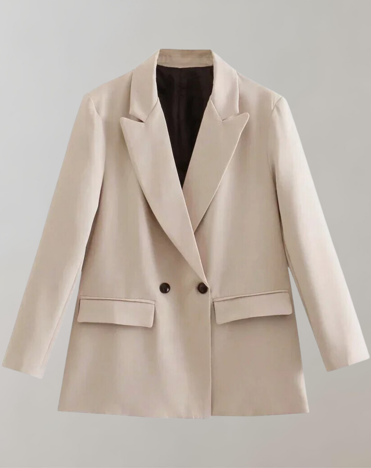 Elegant Women's Double-Breasted Office Blazer