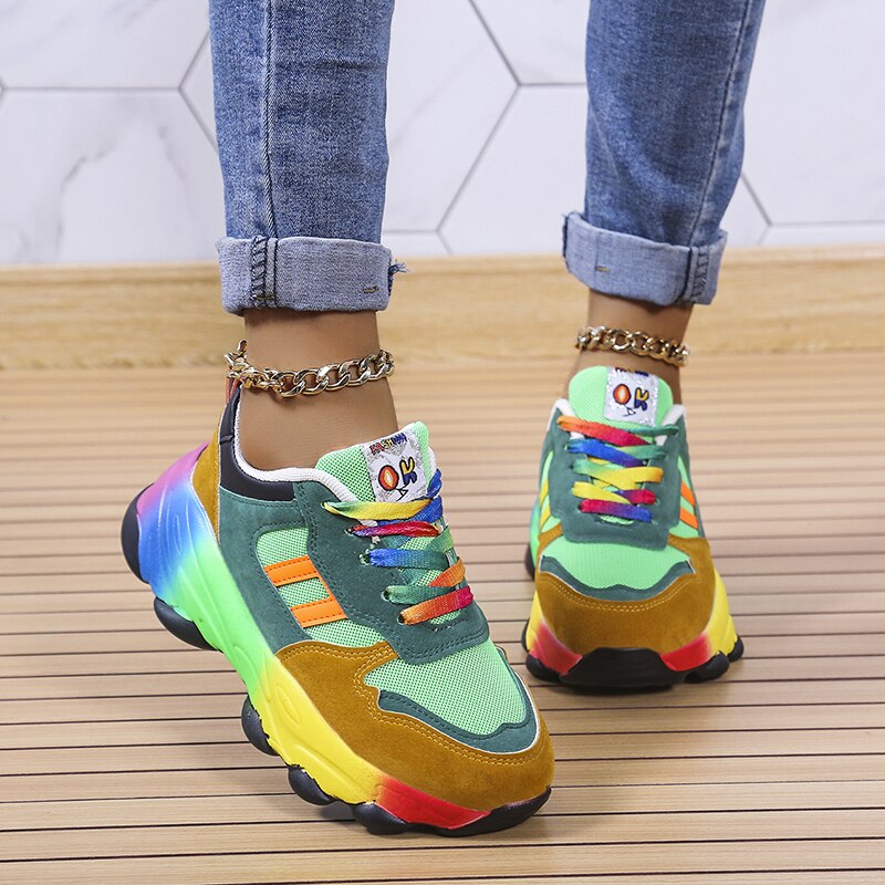 Vibrant Rainbow Sneakers for Ultimate Comfort