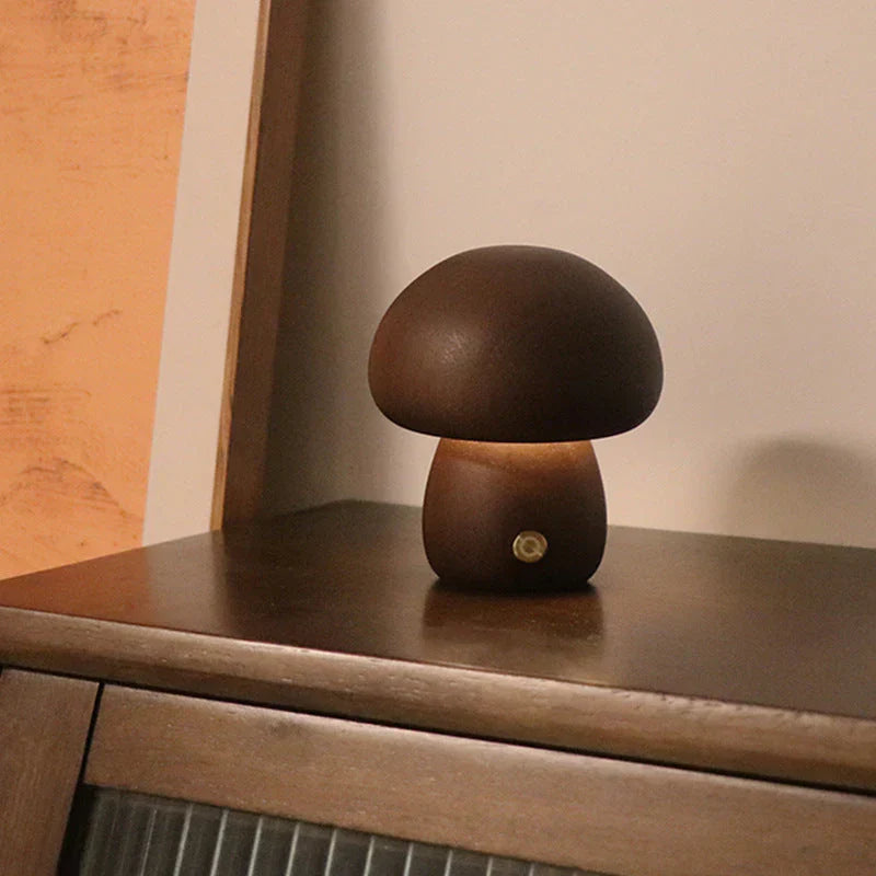 LUMISHROOM – Enchanting Wooden Mushroom Night Light