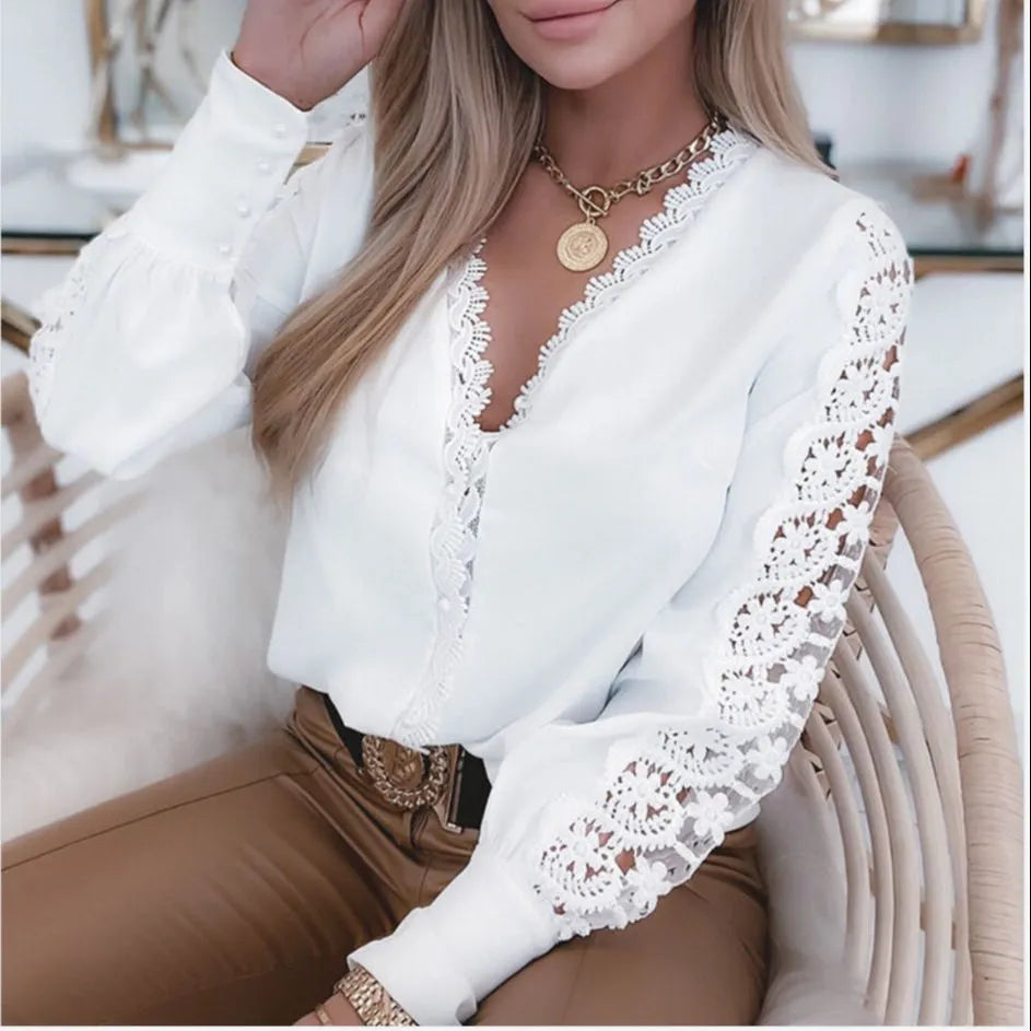 Chic 2024 White Women's Blouse