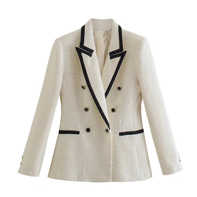 Stylish Women's Double-Breasted Casual Blazer