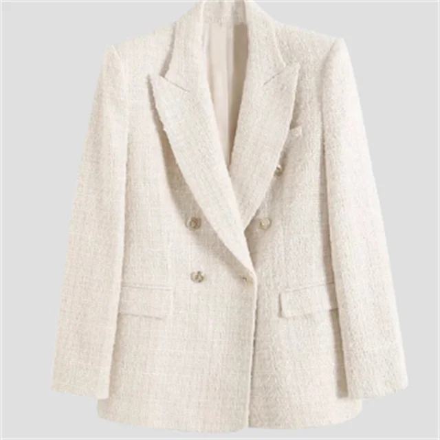 Stylish Women's Double-Breasted Casual Blazer