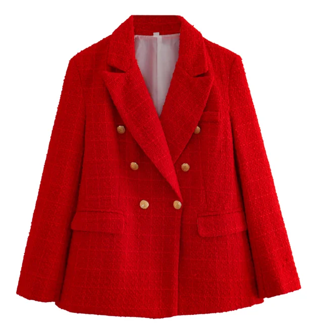 Stylish Women's Double-Breasted Casual Blazer