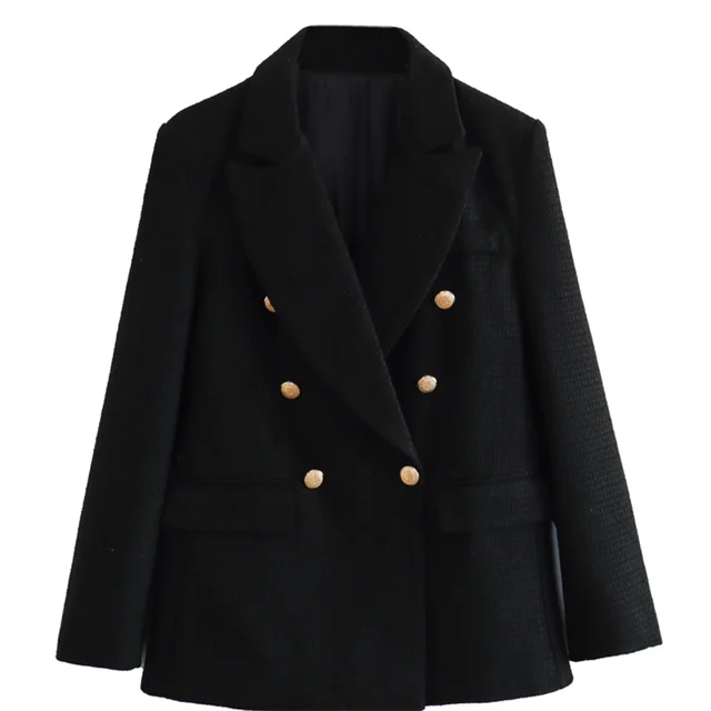 Stylish Women's Double-Breasted Casual Blazer