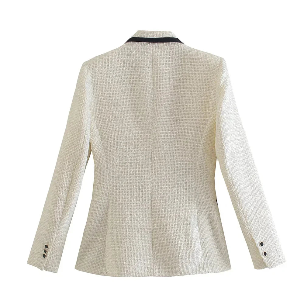Stylish Women's Double-Breasted Casual Blazer