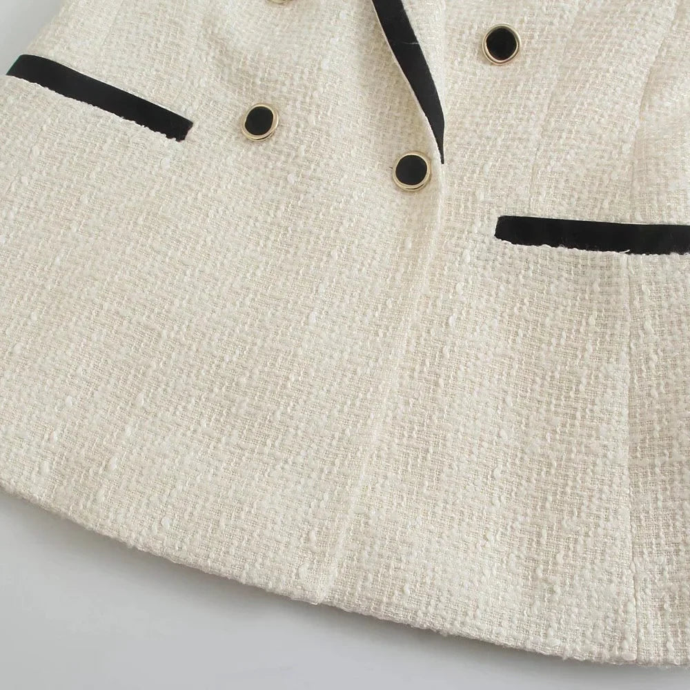 Stylish Women's Double-Breasted Casual Blazer