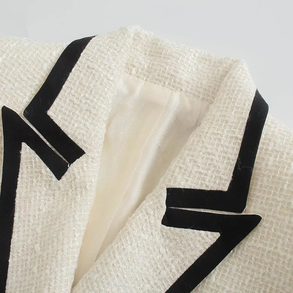 Stylish Women's Double-Breasted Casual Blazer