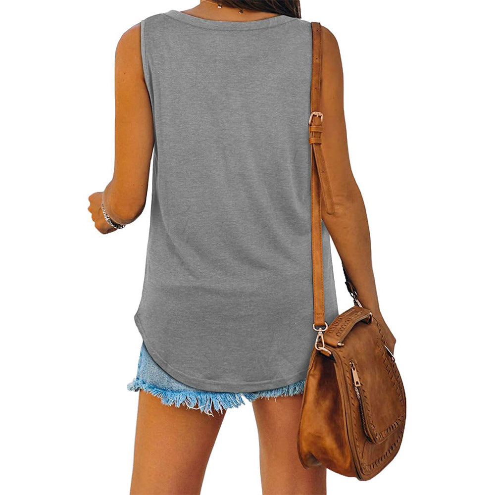 Chic V-Neck Tank Top for Summer