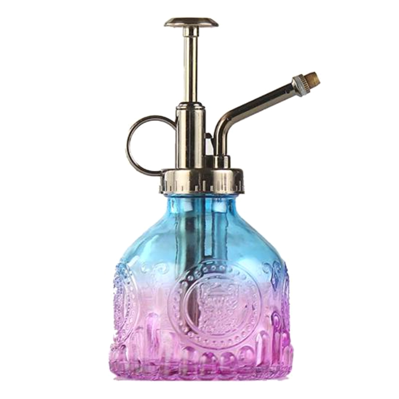 Vintage Glass Plant Sprayer with Metal Nozzle