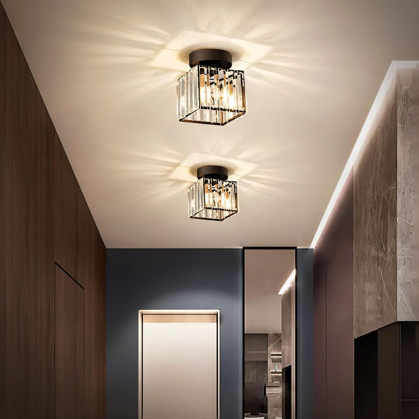 LUMINAIRE – Elegant Crystal Ceiling Light Fixture