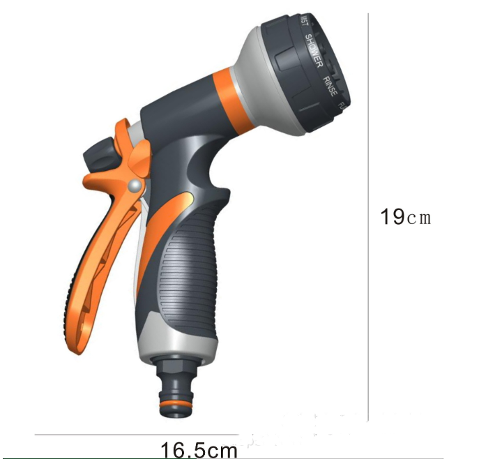Versatile 9-Pattern Garden Hose Nozzle