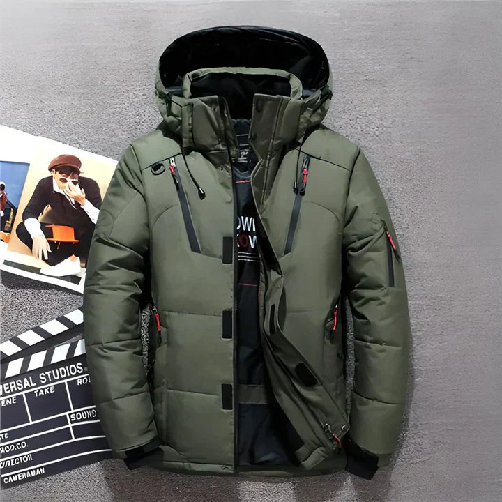 Luxurious Insulated Winter Jacket with Hood