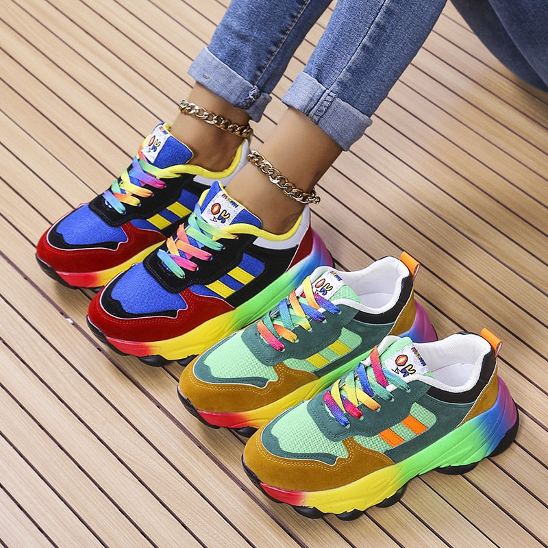 Vibrant Rainbow Sneakers for Ultimate Comfort