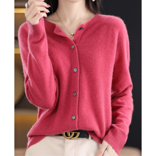 Elegant Women's V-Neck Cardigan Sweater