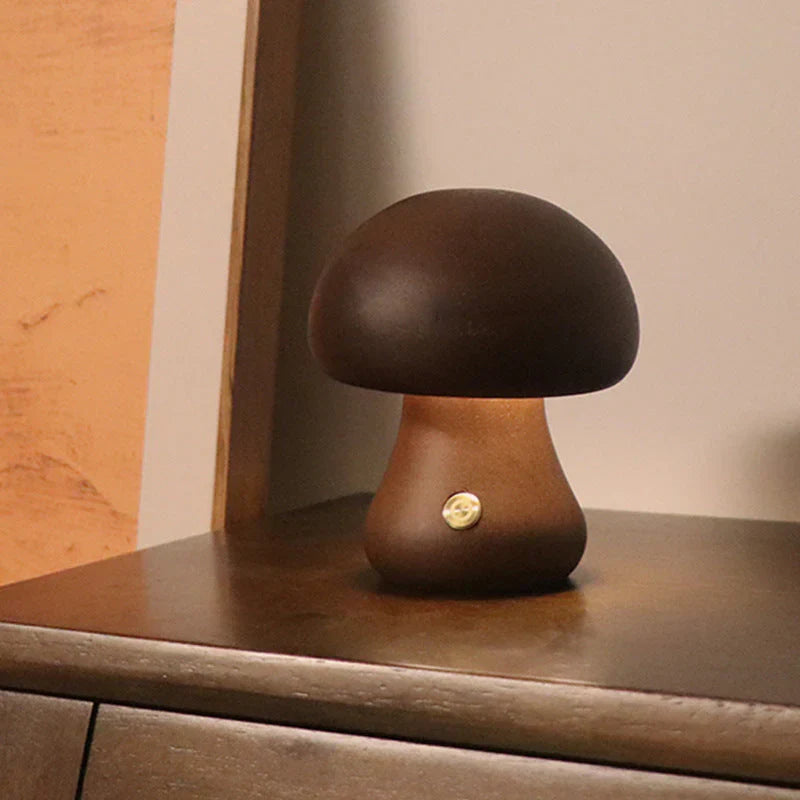 LUMISHROOM – Enchanting Wooden Mushroom Night Light
