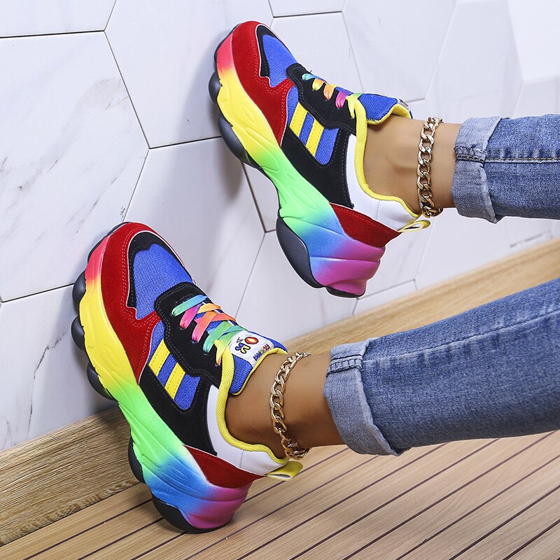 Vibrant Rainbow Sneakers for Ultimate Comfort
