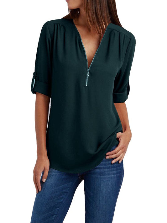 Maxime™ Stylish Loose Long Sleeve Blouse