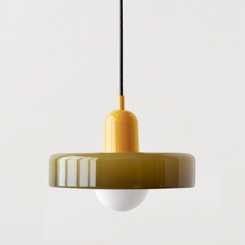 LUMINOUS ARTISAN – Elegant Colored Glass Pendant Lamp