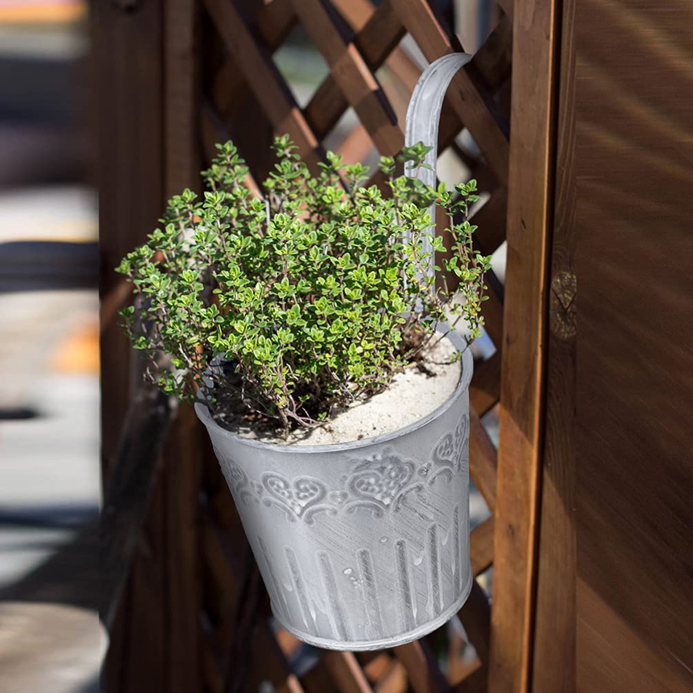 Vintage Hanging Metal Planter for Stylish Displays