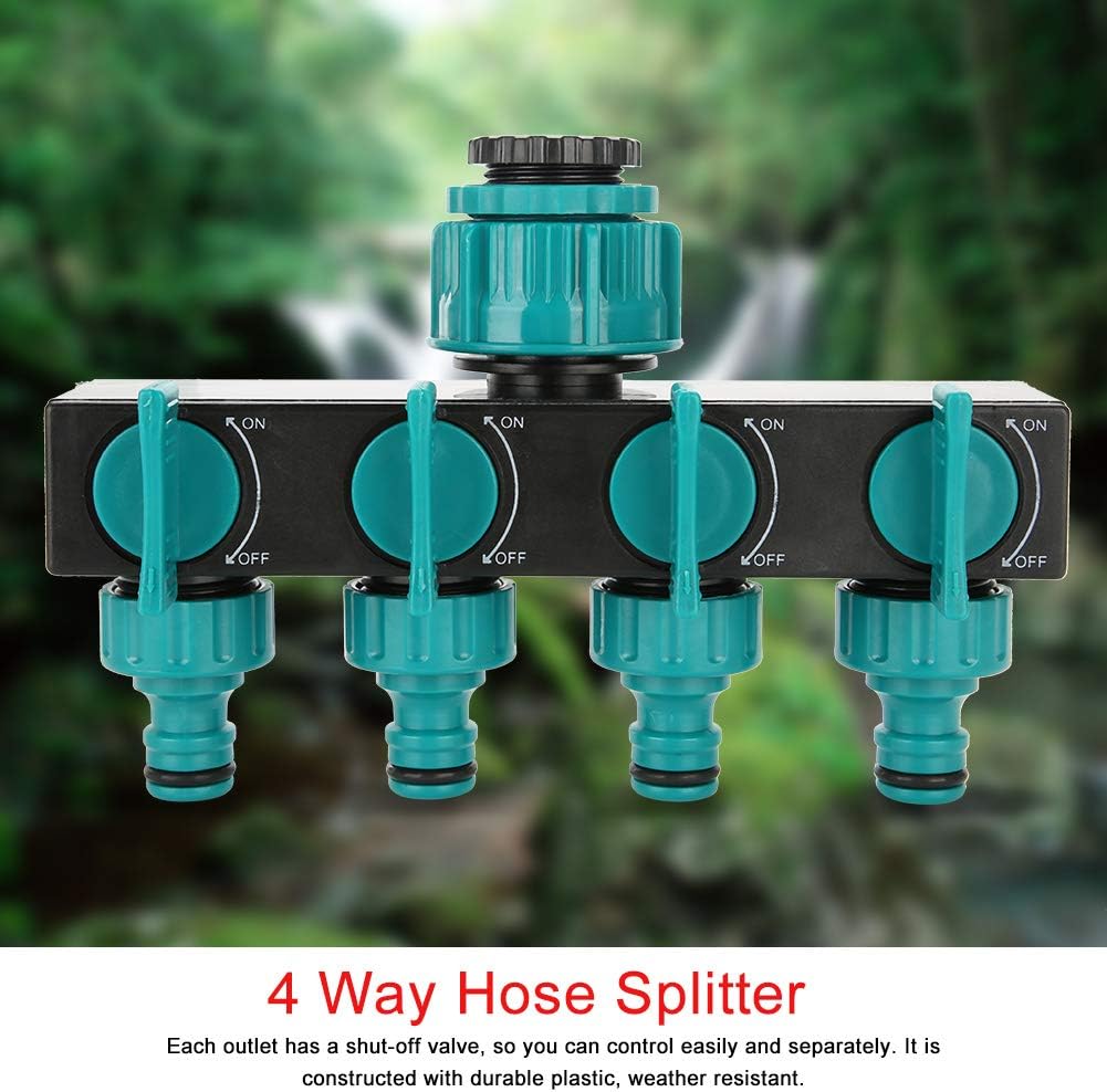 4-Way Adjustable Garden Hose Splitter