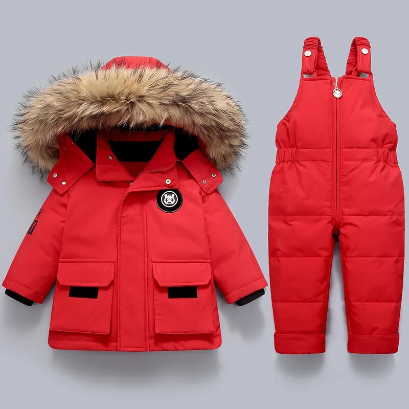 Adventurous Kids' Coat and Overall Set