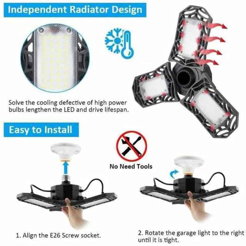 Ultra-Bright Adjustable LED Garage Light