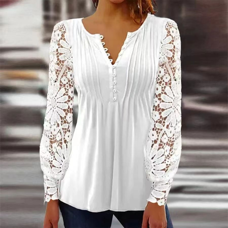 Chic Women's Cotton Blend Elegant Top