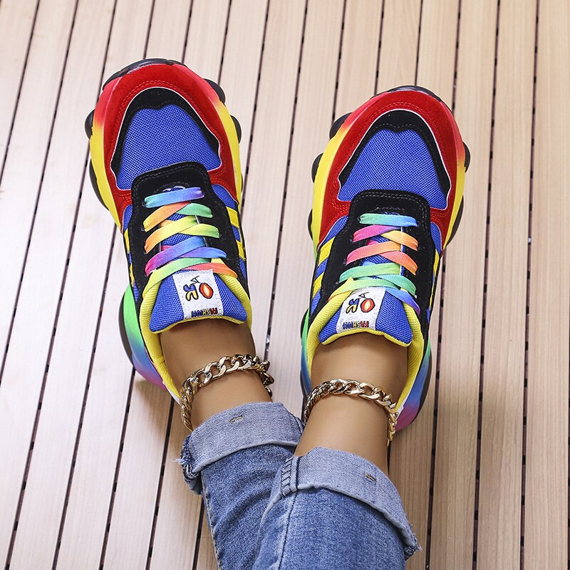 Vibrant Rainbow Sneakers for Ultimate Comfort