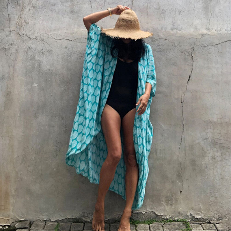 Elegant Sun Protection Beach Dress Cover-Up