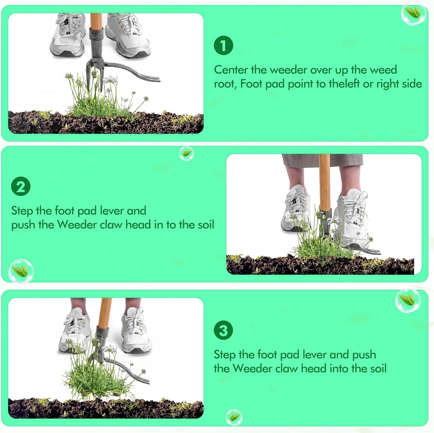 Effortless 4-Claw Weed Puller Tool